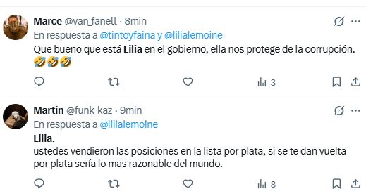 Lilia Lemoine posteó contando 