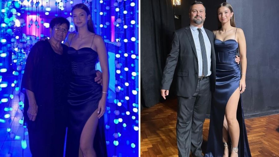 Look de Indiana Cubero en los XV de Allegra