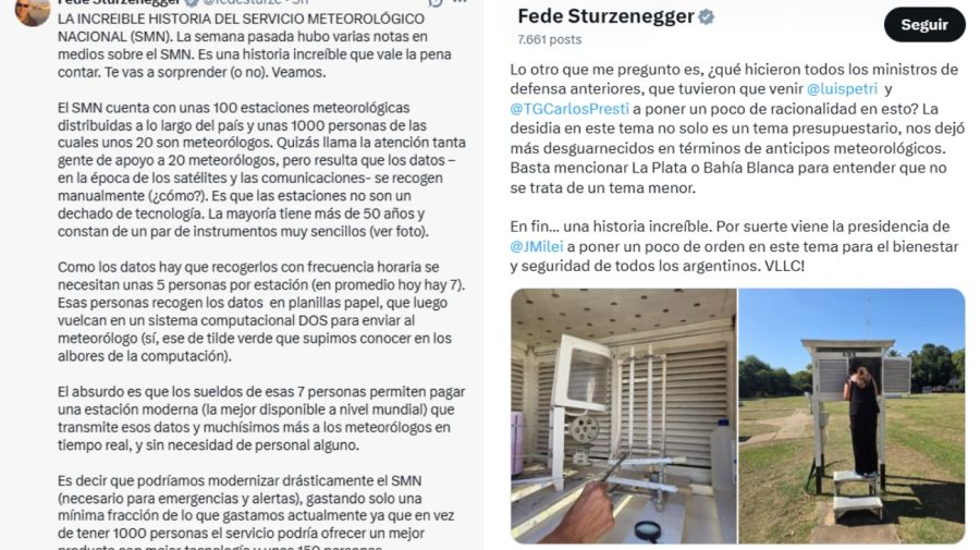 Sturzenegger justificó los despidos en el Servicio Meteorológico