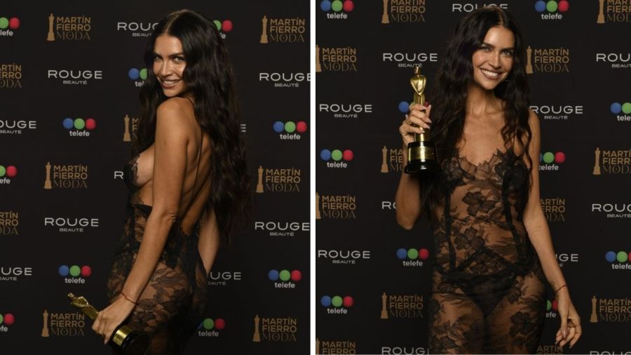 Look de Zaira Nara en la alfombra Roja