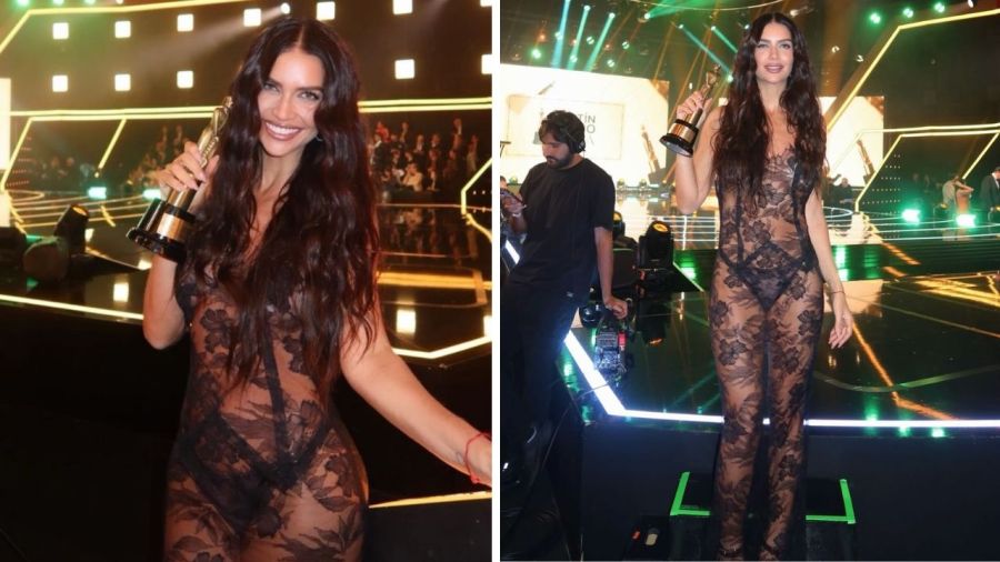 Look de Zaira Nara en la ceremonia de los Martín Fierro de la Moda