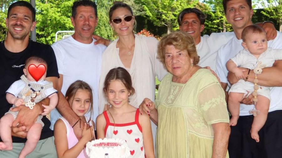 Cholo Simeone y familia