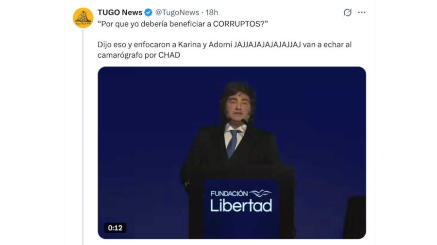 Milei TUGO News X 20260428