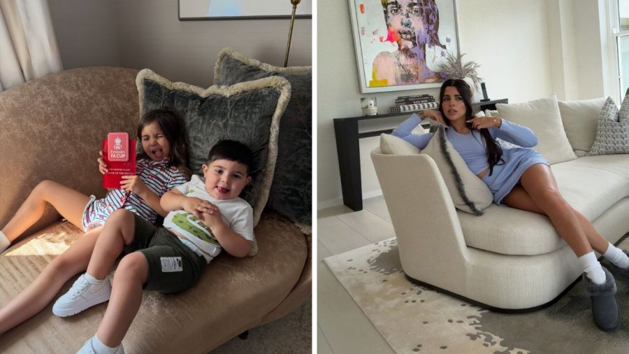 Así es el living de Valu Cervantes y Enzo Fernandez