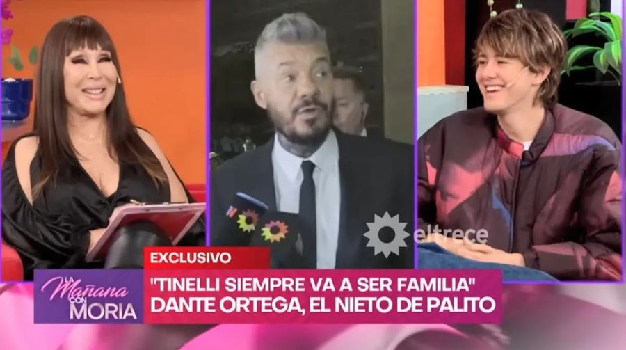 Dante Ortega con Moria Casán