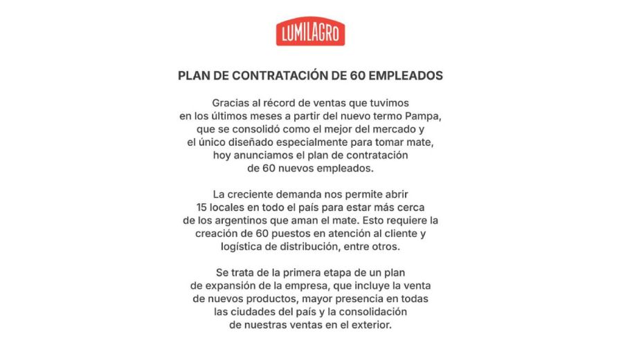Comunicado Lumilagro 01052026