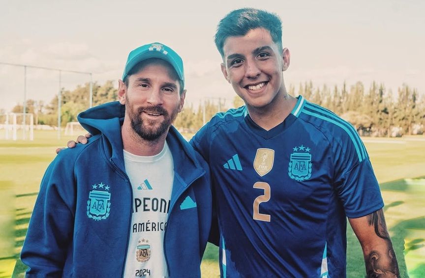 Thiago Silvero y Messi
