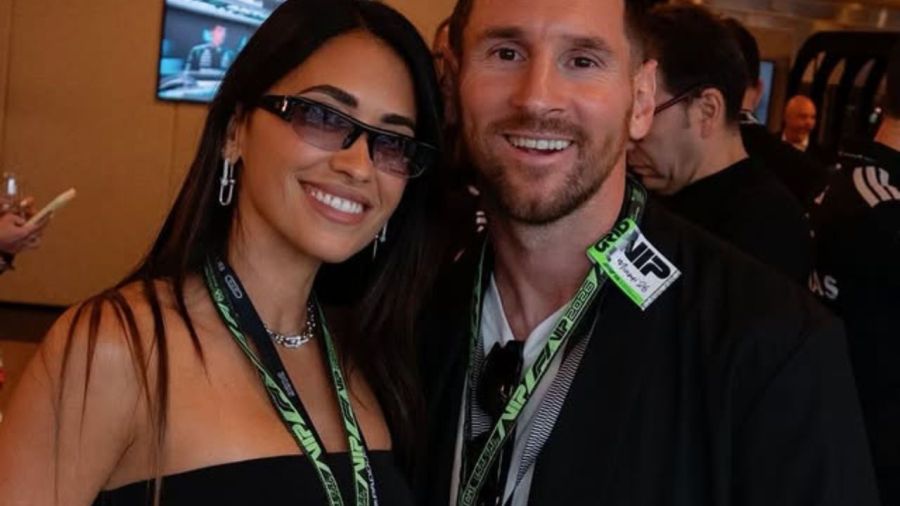 Antonela Rocuzzo y Lionel Messi