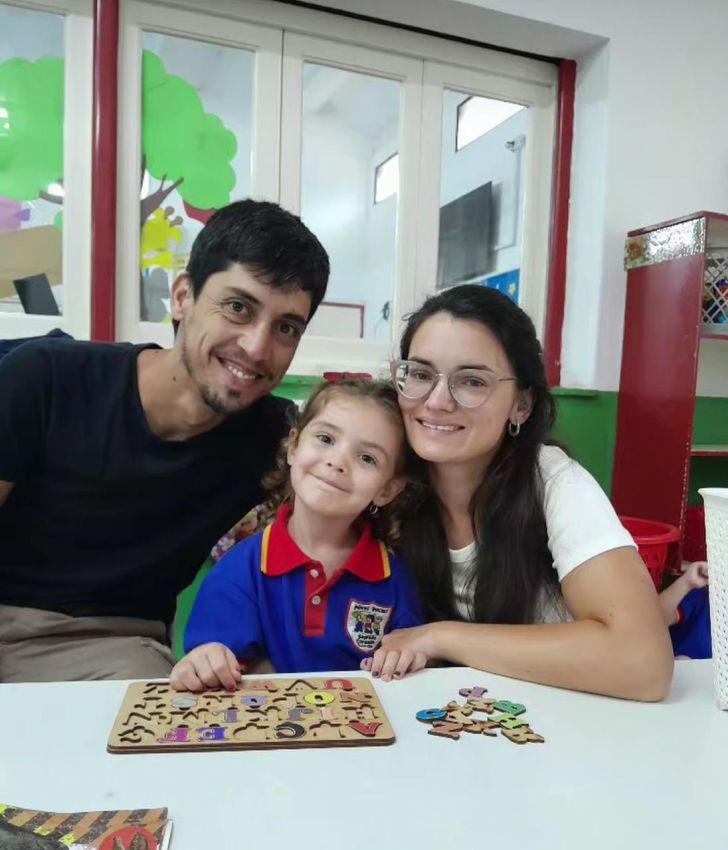 Valentina y Hernán, padres de Maite
