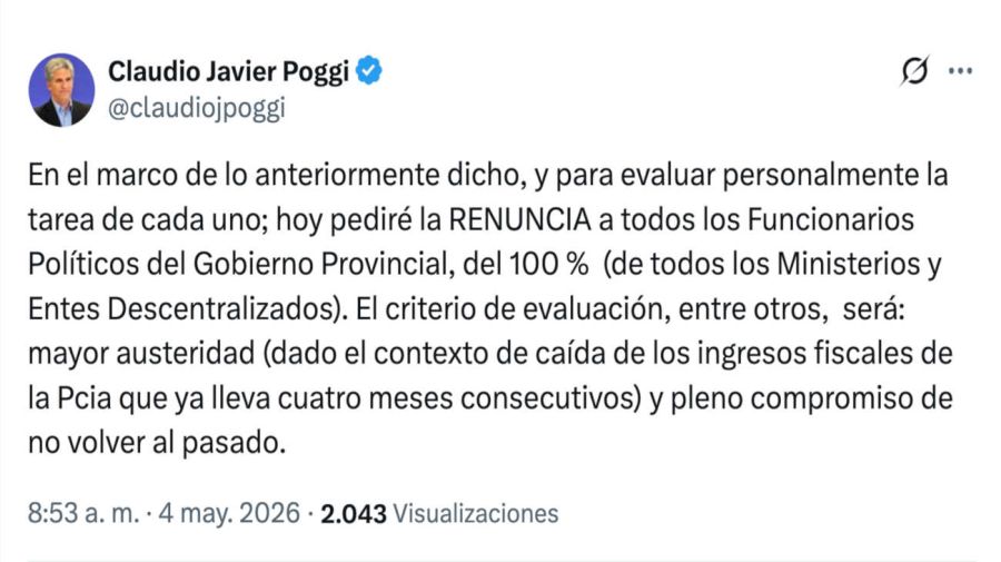 Claudio Javier Poggi X 05052026