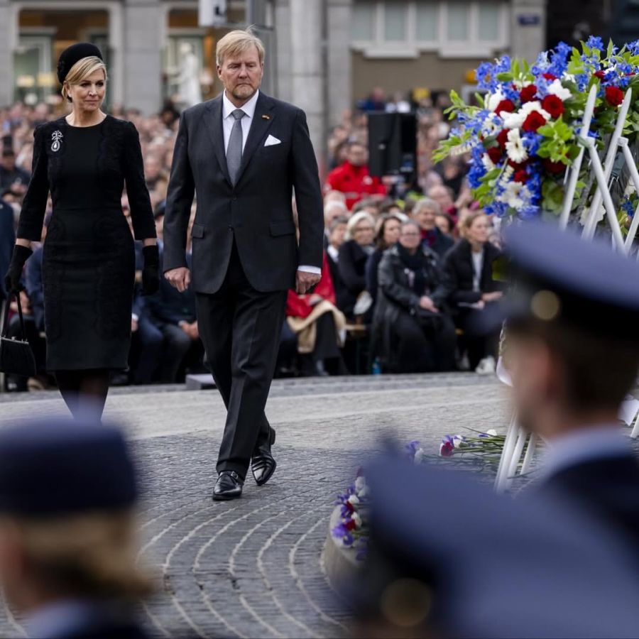 Máxima Zorreguieta y el rey Guillermo en el Día Nacional de Recuerdo en Ámsterdam 