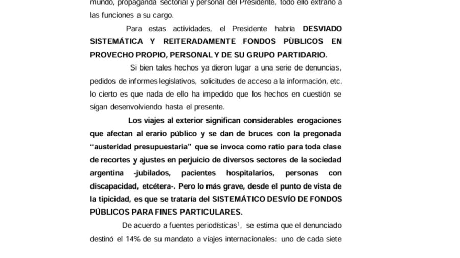 denuncia Garín contra los Milei