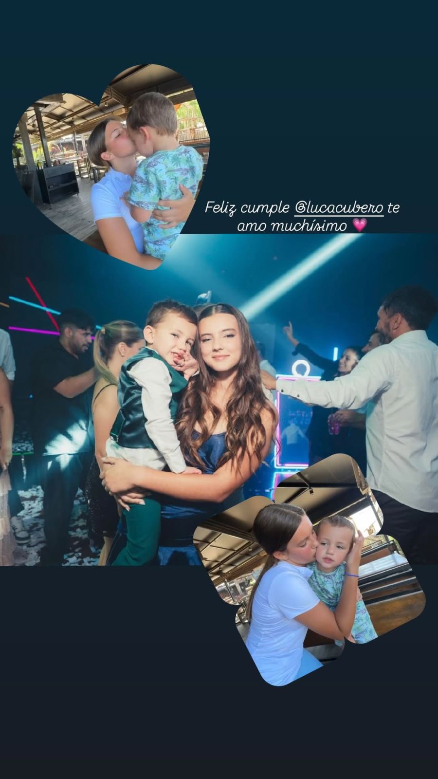 El tierno mensaje de Indiana, Allegra, Sienna Cubero a Luca Cubero
