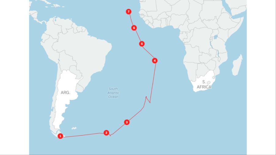 Recorrido del crucero