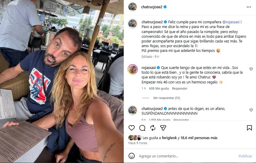 Sabrina Rojas y José Chatruc