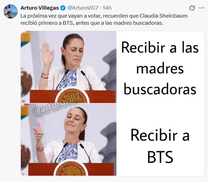Indignación por el encuentro Claudia Sheinbaum y BTS