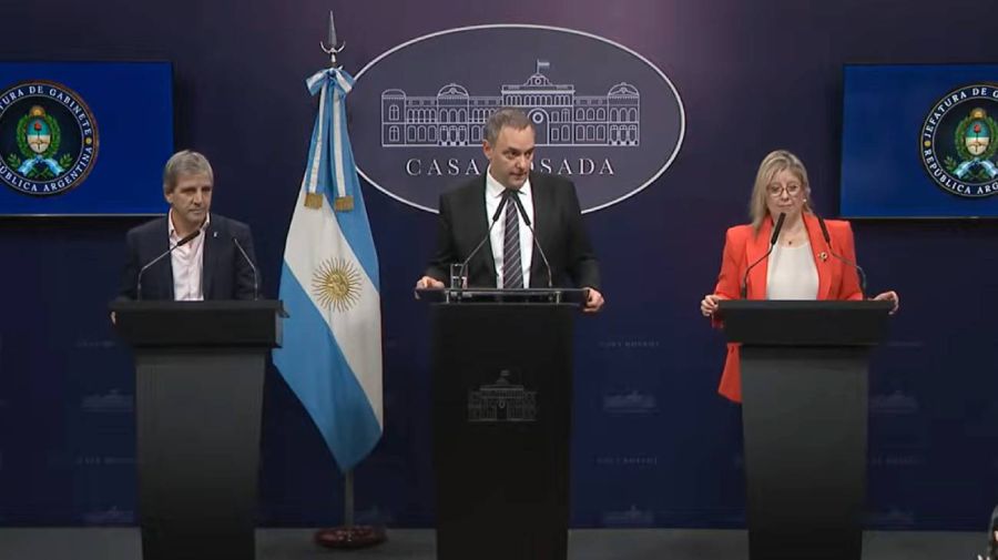 Conferencia de Prensa Adorni, Caputo y Monteoliva 08052026