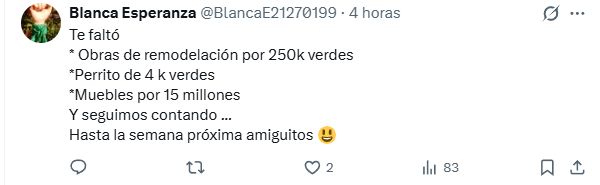Respuestas en X al 
