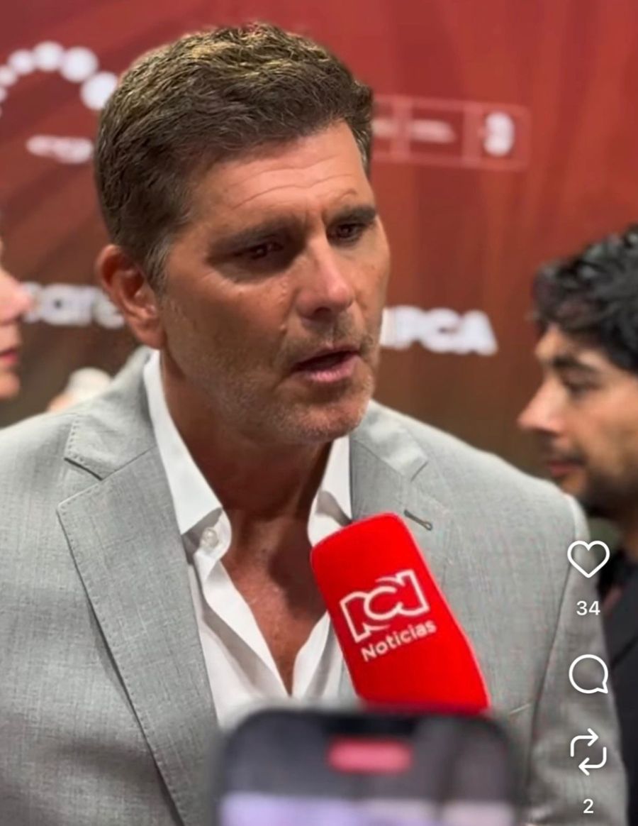 Christian Meier en la entrega de los Premios Platino