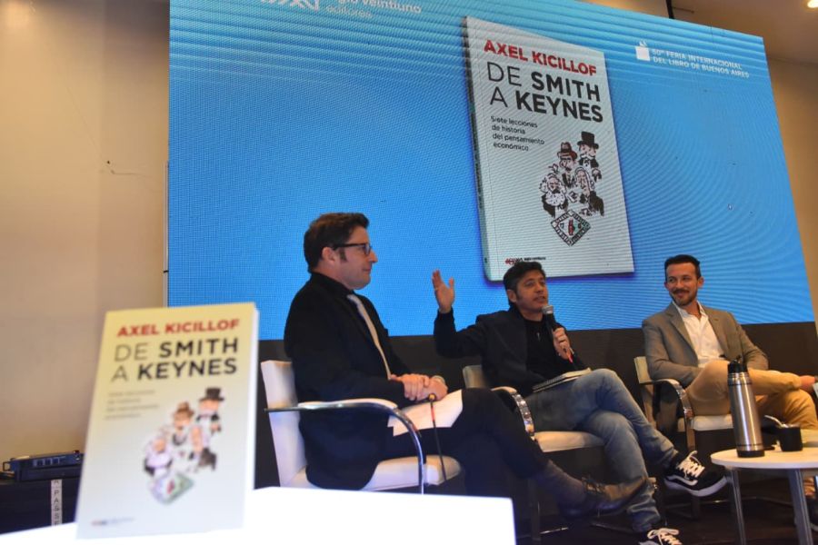 Giacomini, Kicillof y Bercovich en la Feria del Libro