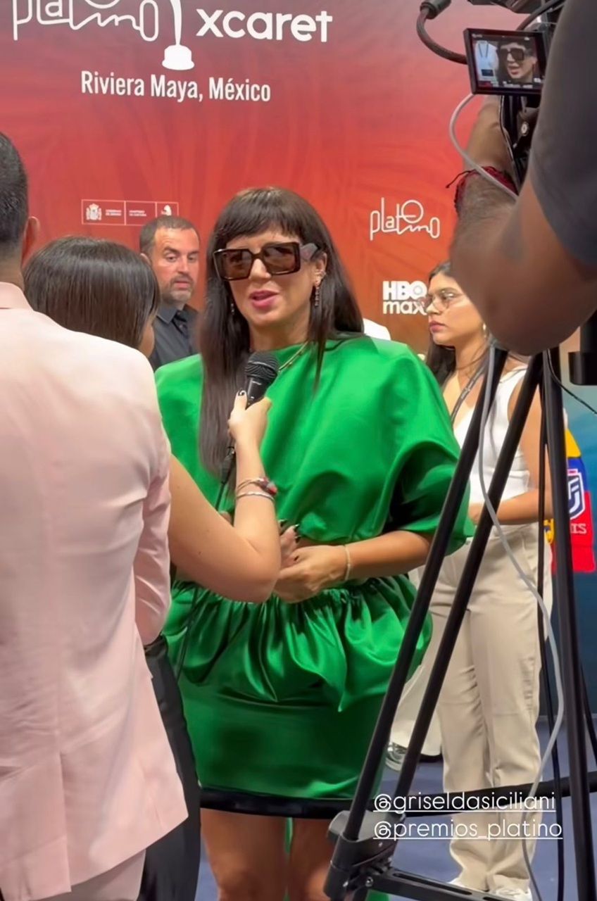 Griselda Siciliani en la entrega de los Premios Platino