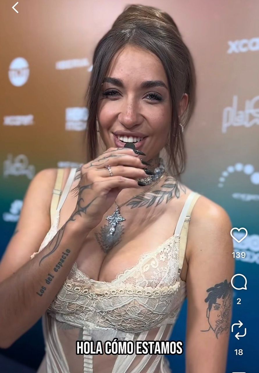 María Becerra en la entrega de los Premios Platino