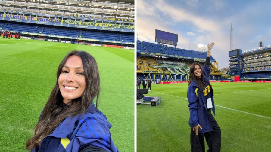 Pampita en la Bombonera