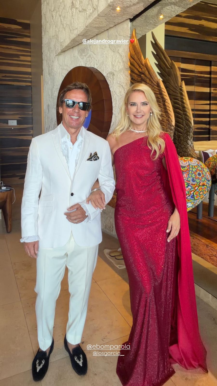Valeria Mazza y Alejandro Gravier en la entrega de los Premios Platino