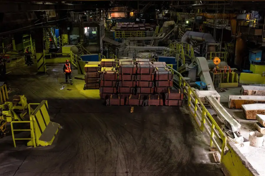 The Codelco El Teniente Mine And Processing Facility As Copper Wavers