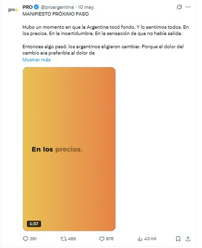 Manifiesto Próximo paso PRO