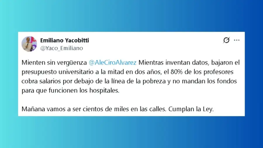 Emiliano Yacobitti le respondió a Alejandro Álvarez: 'Mienten, sinvergüenza