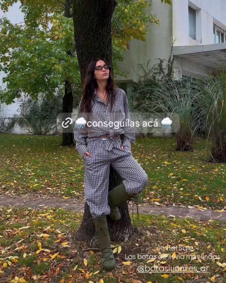 Zaira Nara con look pijama style