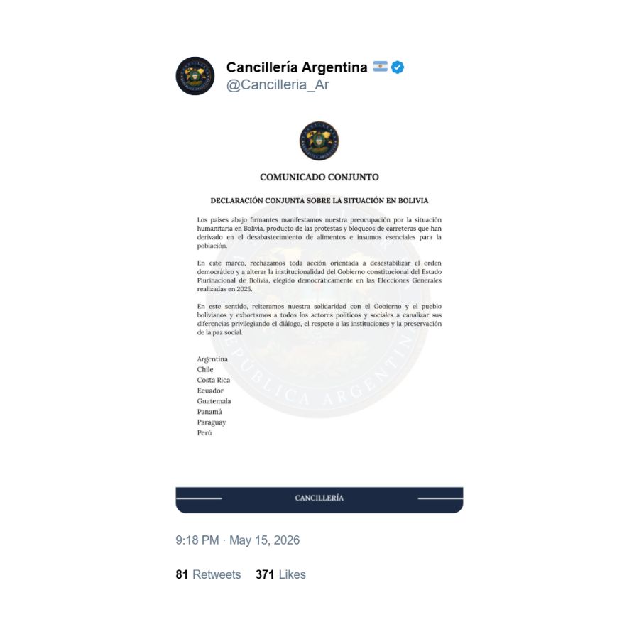 Argentina y su ayuda a Bolivia