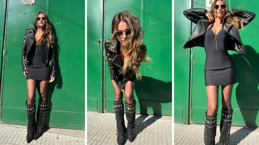 Pampita look bota