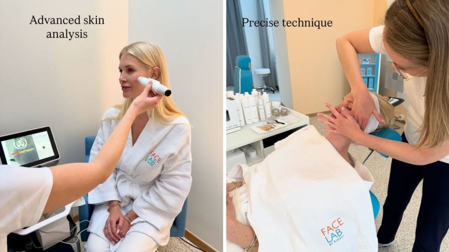 Daniela Christiansson en su tratamiento de détox facial