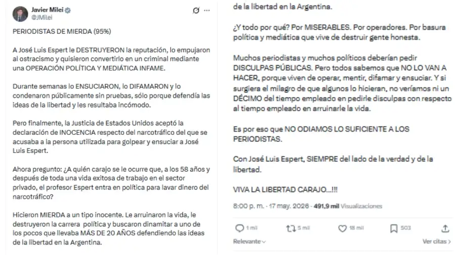 José Luis Espert y Javier Milei
