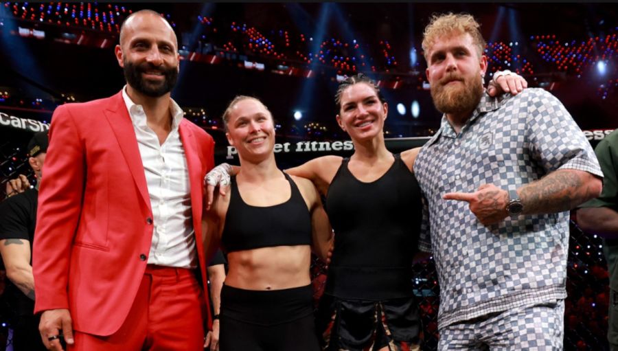Nikisa Bidarian, Ronda Rousey, Gina Carano y Jake Paul