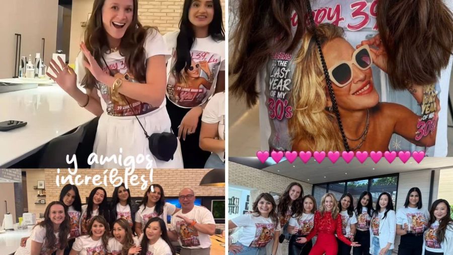 Remeras personalizadas del cumpleaños de Luisana Lopilato