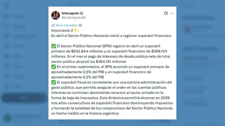 X Luis Caputo 18052026