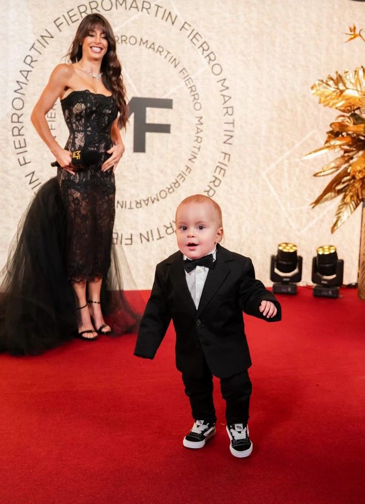 Sol Pérez y su hijo Marco Mazzoni