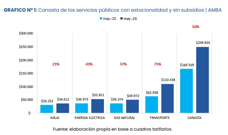 Variación en la canasta de servicios IIEP UBA