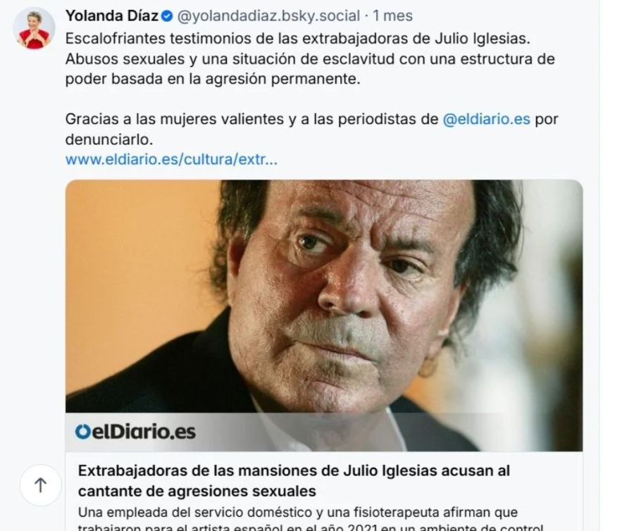 Yolanda Díaz contra Julio Iglesias