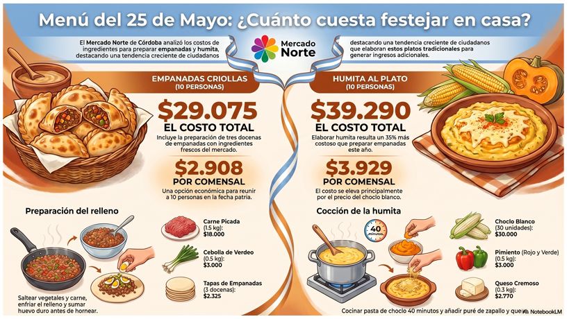 Menú para el 25 de mayo