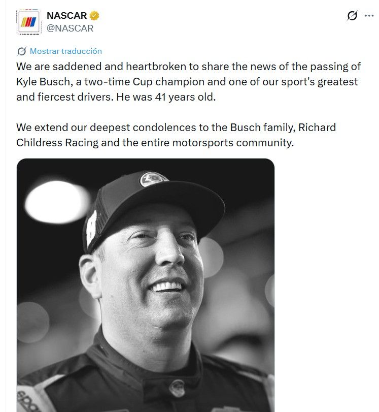 Muerte de Kyle Busch