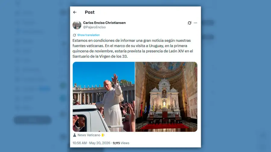 Posteo de Carlos Enciso Christiansen 22052026