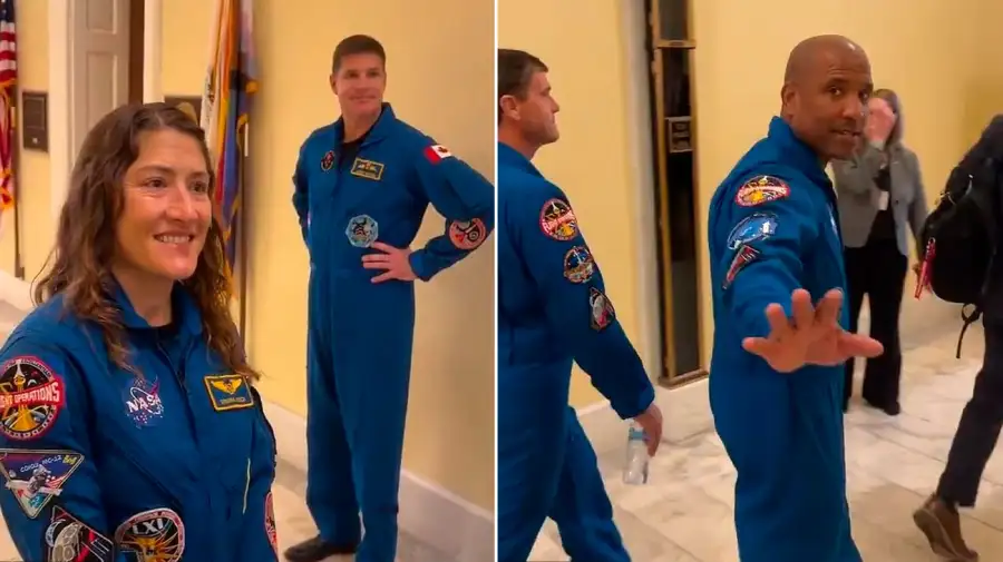 Un hombre se filtró en el Congreso de EE.UU e increpó a los astronautas de Artemis II 22052026