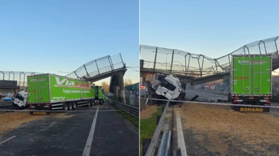 Cayó un puente sobre la Panamericana en Escobar 23052026