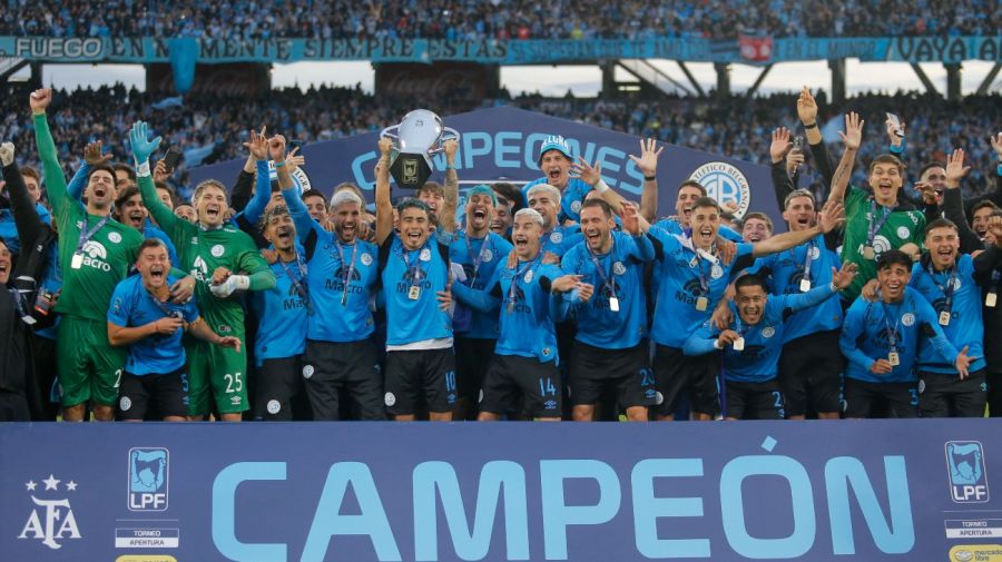 Belgrano ganó la final del torneo Apertura de la Liga Profesional de Fútbol de Argentina, disputada ante River Plate en el Estadio Mario Alberto Kempes de Córdoba, Argentina, el 24 de mayo de 2026.