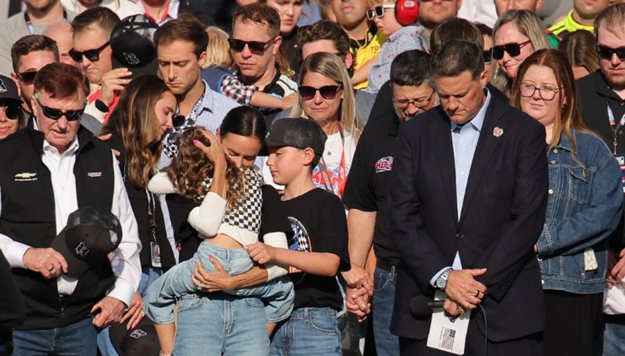 El último adiós de la familia a Kyle Busch
