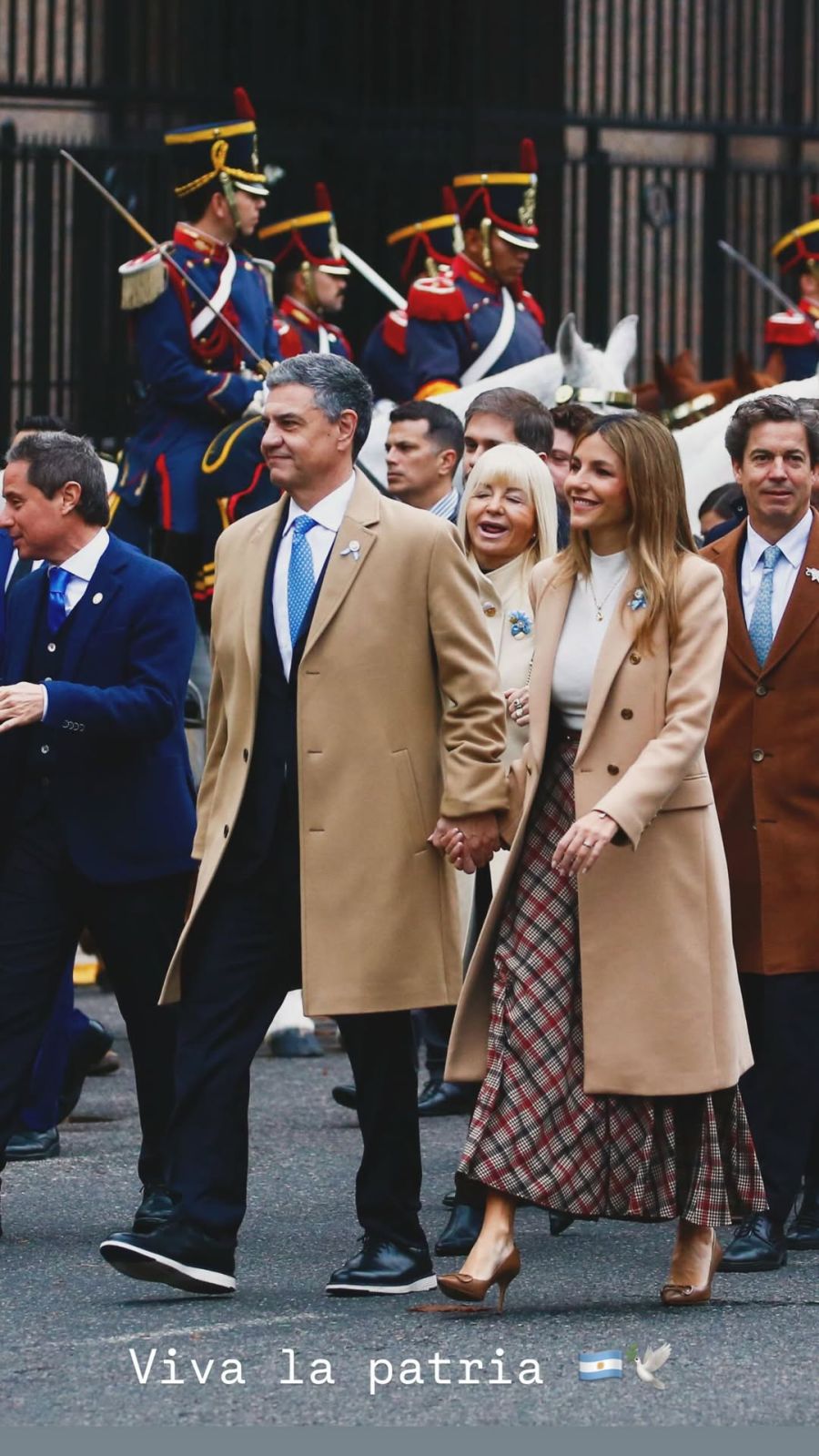 María Belén Ludueña y Jorge Macri en el Tedeum del 25 de mayo